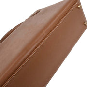 Hermes Gold Courchevel Kelly 28 Sellier 2way Handbag  Circle:X 154021