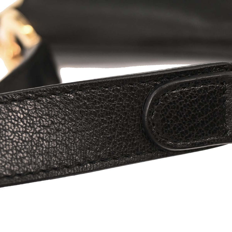 Christian Dior Black Leather Saddle Handbag 01RU0054 154023