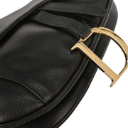 Christian Dior Black Leather Saddle Handbag 01RU0054 154023