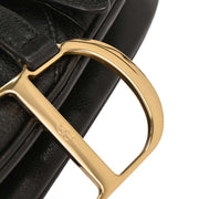 Christian Dior Black Leather Saddle Handbag 01RU0054 154023
