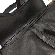 Christian Dior Black Leather Saddle Handbag 01RU0054 154023