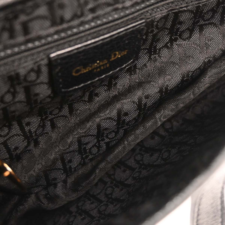 Christian Dior Black Leather Saddle Handbag 01RU0054 154023