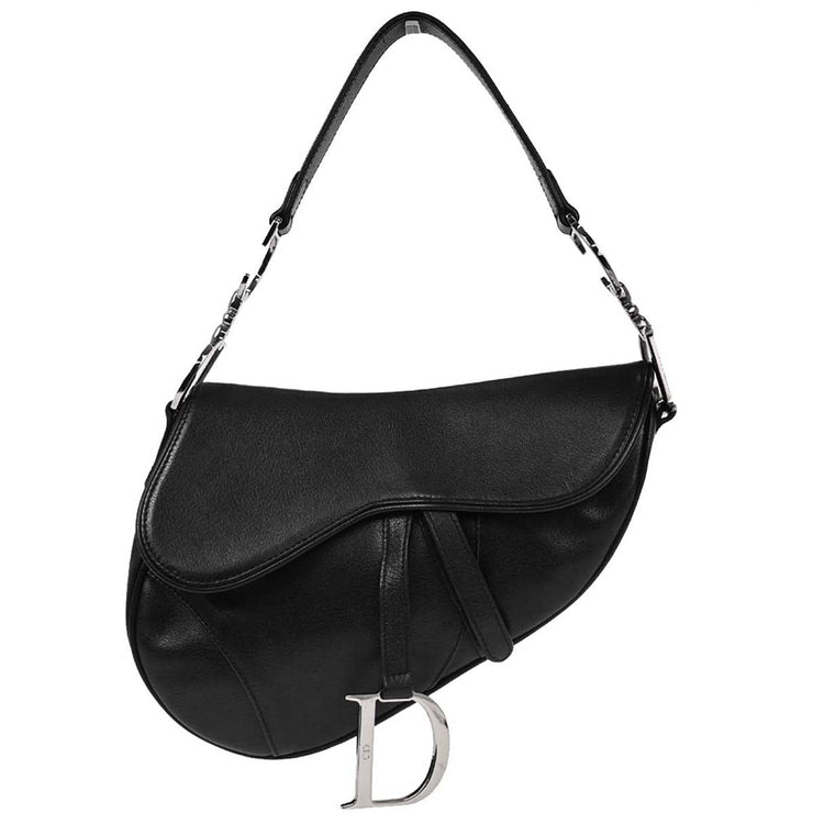 Christian Dior Black Saddle Handbag 01RU0024 154024