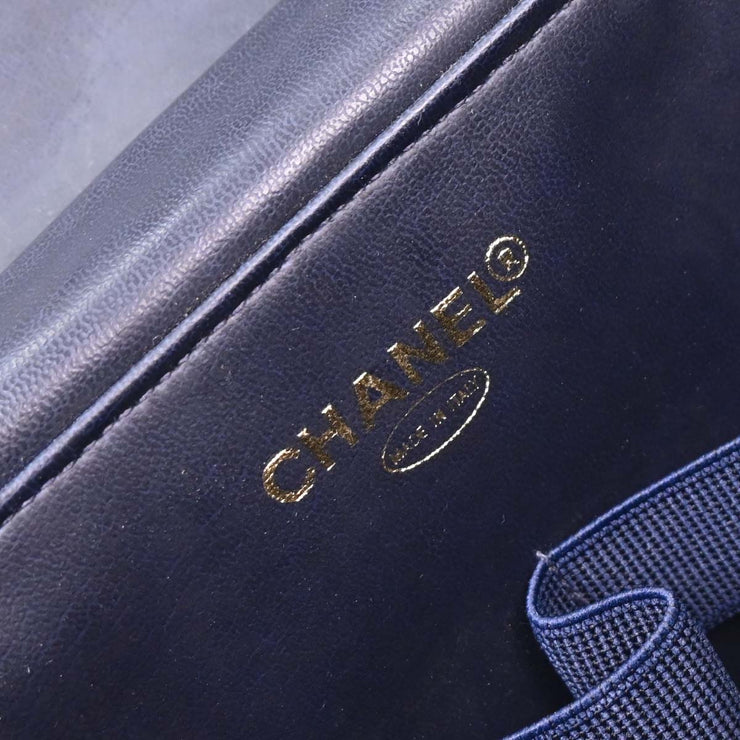 Chanel Blue Denim Vanity 2way Handbag 154027