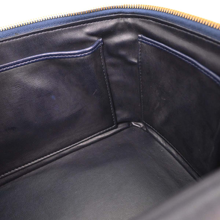 Chanel Blue Denim Vanity 2way Handbag 154027