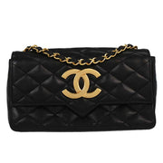 Chanel Black Lambskin Shoulder Bag 154028