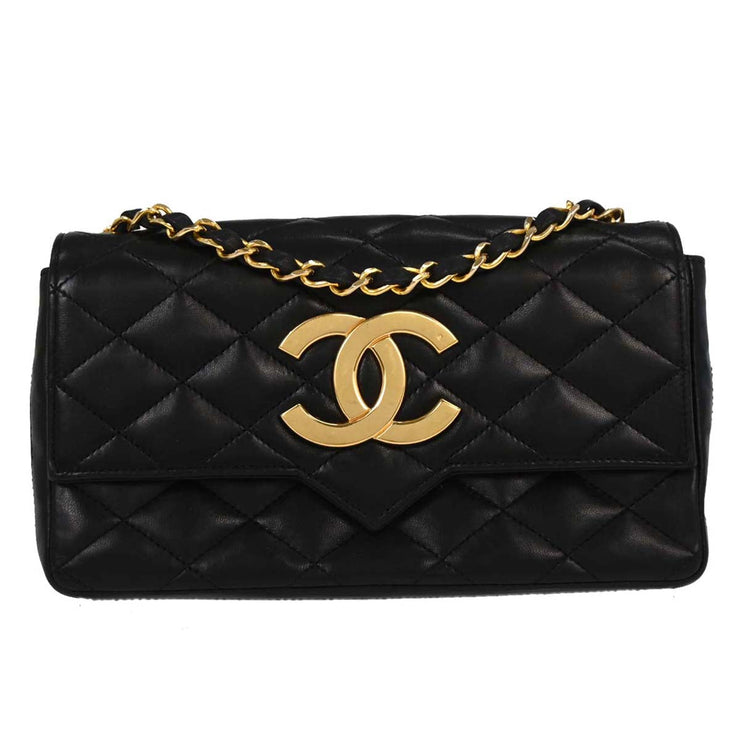 Chanel Black Lambskin Shoulder Bag 154028