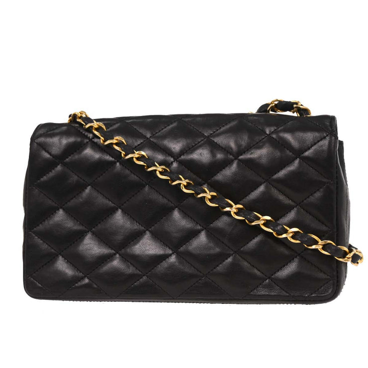 Chanel Black Lambskin Shoulder Bag 154028