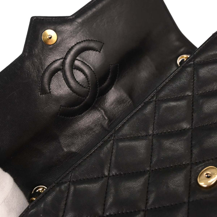 Chanel Black Lambskin Shoulder Bag 154028