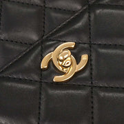Chanel Black Lambskin Top Handle Handbag 154029