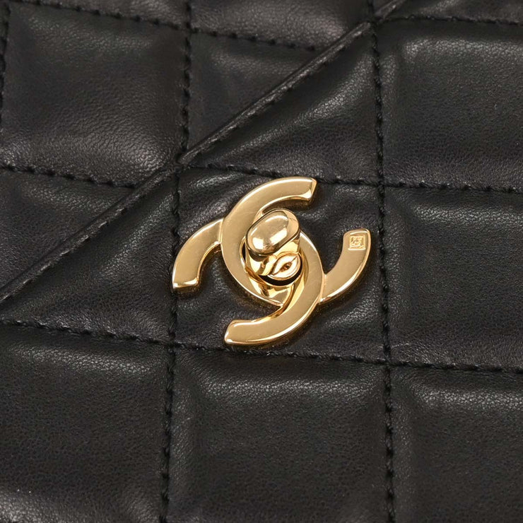 Chanel Black Lambskin Top Handle Handbag 154029