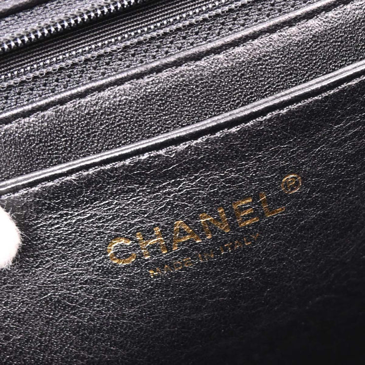 Chanel Black Lambskin Top Handle Handbag 154029