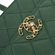 Chanel Green Lambskin 19 Infinity Chain 2way Shoulder Handbag 154030