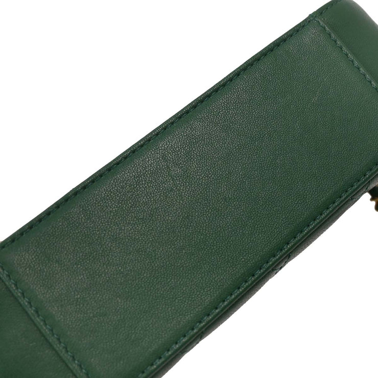 Chanel Green Lambskin 19 Infinity Chain 2way Shoulder Handbag 154030