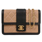 Chanel Beige Lambskin Elegant CC WOC Wallet on Chain 154031