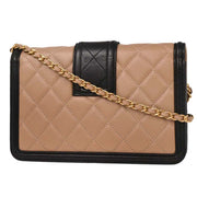 Chanel Beige Lambskin Elegant CC WOC Wallet on Chain 154031