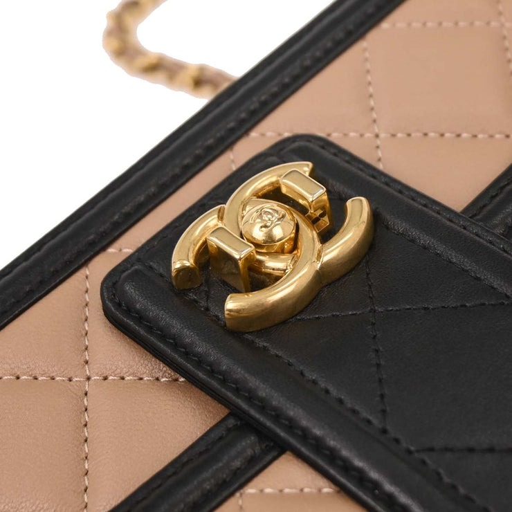 Chanel Beige Lambskin Elegant CC WOC Wallet on Chain 154031