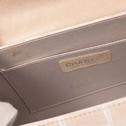 Chanel White Jacquard Nylon Travel Line Shoulder Bag 154034