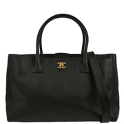 Chanel Black Deerskin Executive Cerf Tote Handbag 154035