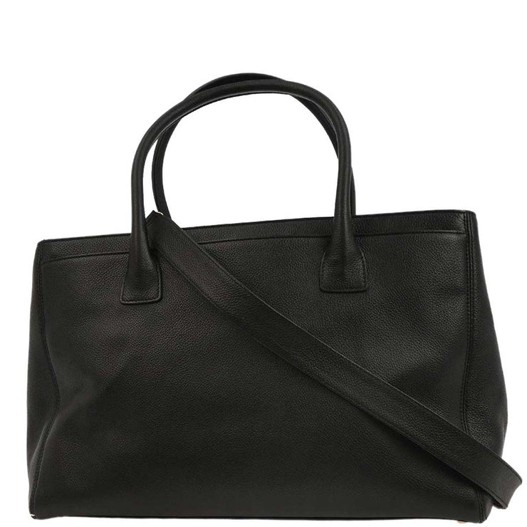 Chanel Black Deerskin Executive Cerf Tote Handbag 154035