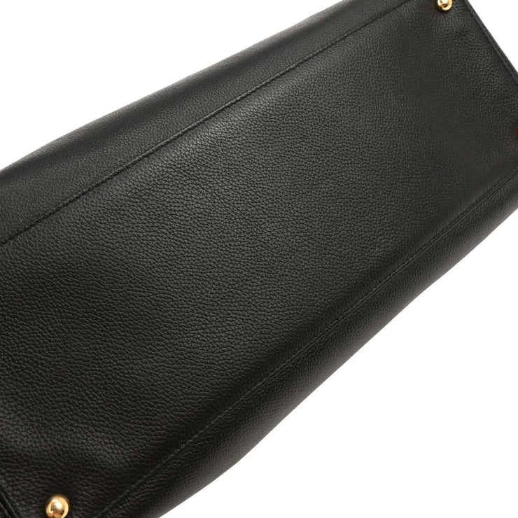 Chanel Black Deerskin Executive Cerf Tote Handbag 154035