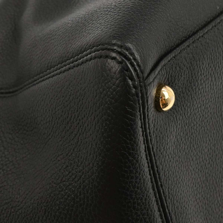 Chanel Black Deerskin Executive Cerf Tote Handbag 154035