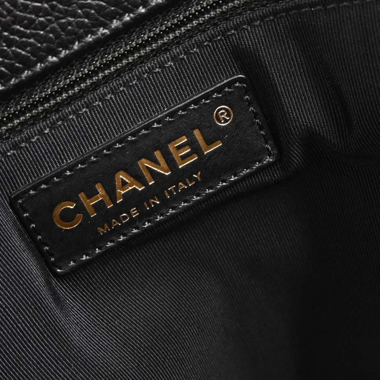 Chanel Black Deerskin Executive Cerf Tote Handbag 154035
