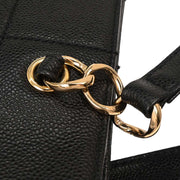Chanel Black Calfskin Choco Bar Tote Handbag 154038