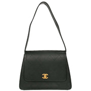 Chanel Dark Green Calfskin Handbag 154039