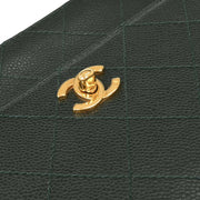 Chanel Dark Green Calfskin Handbag 154039