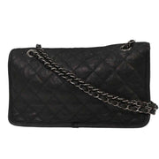 Chanel Black Calfskin French Riviera Shoulder Bag 154040