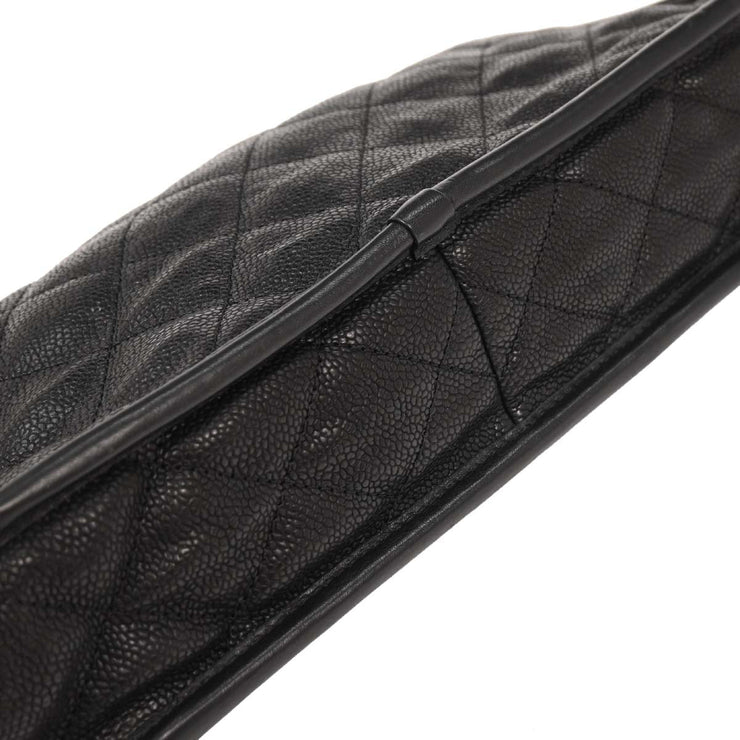 Chanel Black Calfskin French Riviera Shoulder Bag 154040
