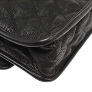Chanel Black Calfskin French Riviera Shoulder Bag 154040