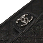 Chanel Black Calfskin French Riviera Shoulder Bag 154040