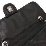 Chanel Black Calfskin French Riviera Shoulder Bag 154040