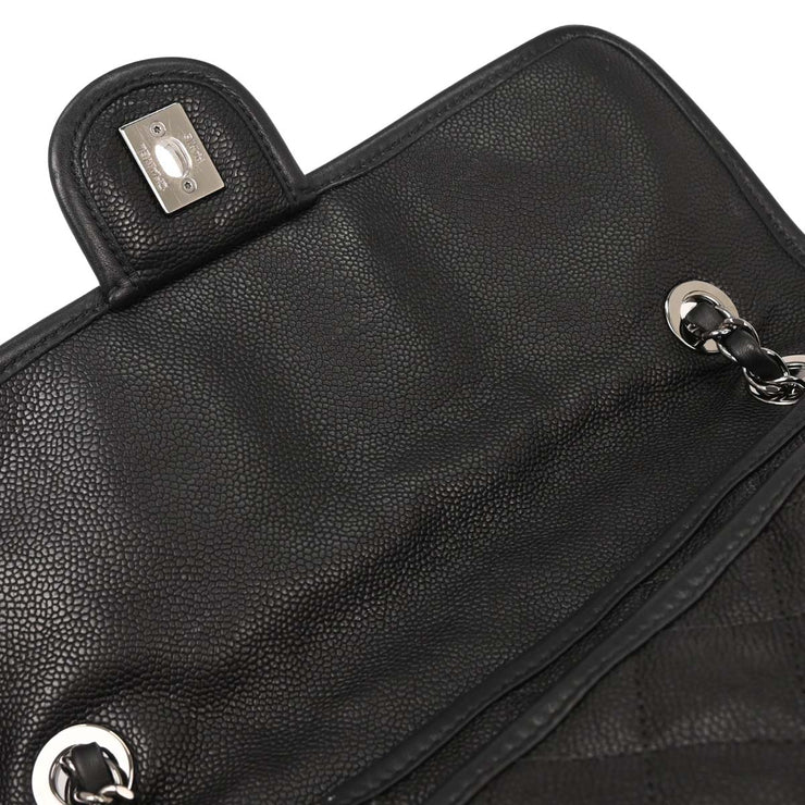 Chanel Black Calfskin French Riviera Shoulder Bag 154040