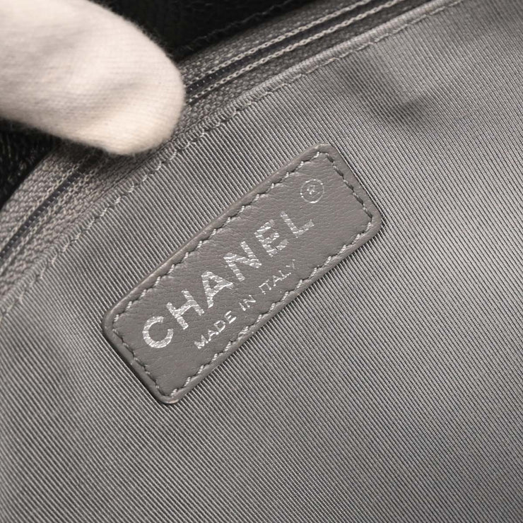 Chanel Black Calfskin French Riviera Shoulder Bag 154040