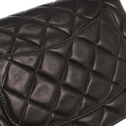 Chanel Black Lambskin Mini Classic Square Flap Shoulder Bag 17 154041