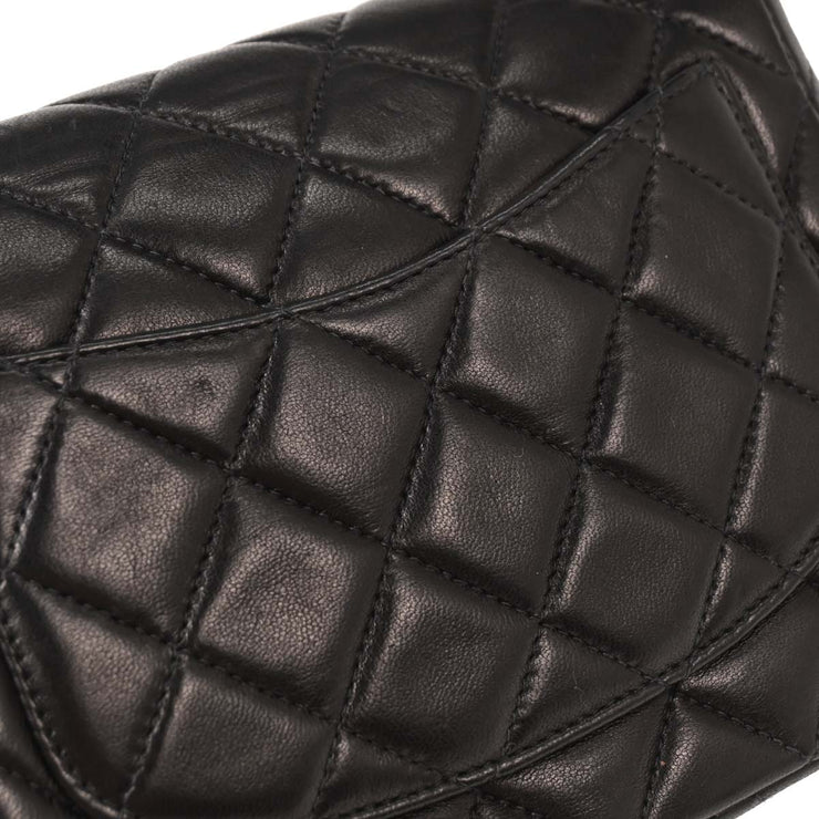 Chanel Black Lambskin Mini Classic Square Flap Shoulder Bag 17 154041