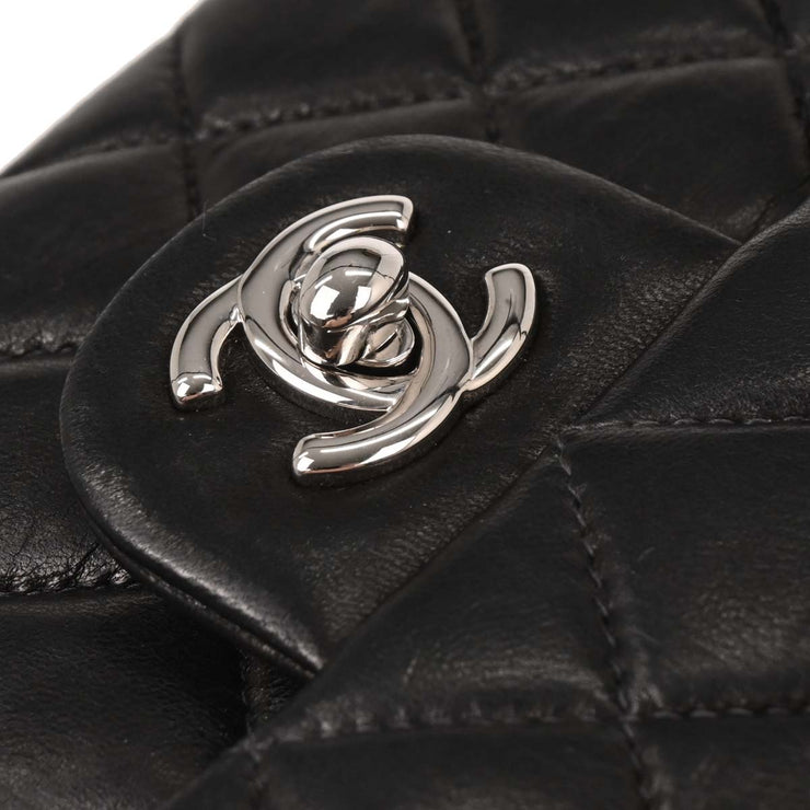Chanel Black Lambskin Mini Classic Square Flap Shoulder Bag 17 154041