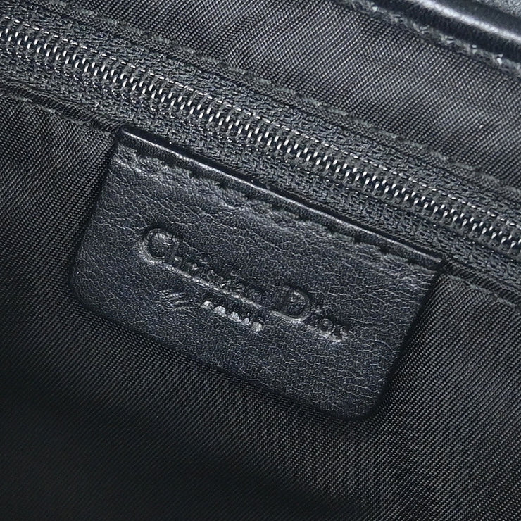Christian Dior * Black Ostrich Saddle Handbag RU0050 154042