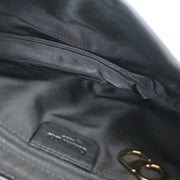 Christian Dior * Black Ostrich Saddle Handbag RU0050 154042