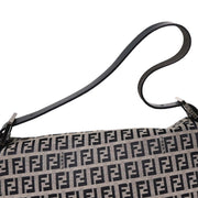 Fendi Navy Gray Zucchino Mamma Baguette Handbag 2348 26325-018 154048