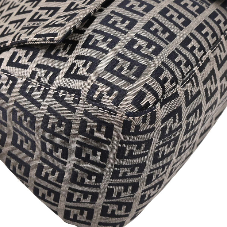 Fendi Navy Gray Zucchino Mamma Baguette Handbag 2348 26325-018 154048