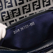 Fendi Navy Gray Zucchino Mamma Baguette Handbag 2348 26325-018 154048