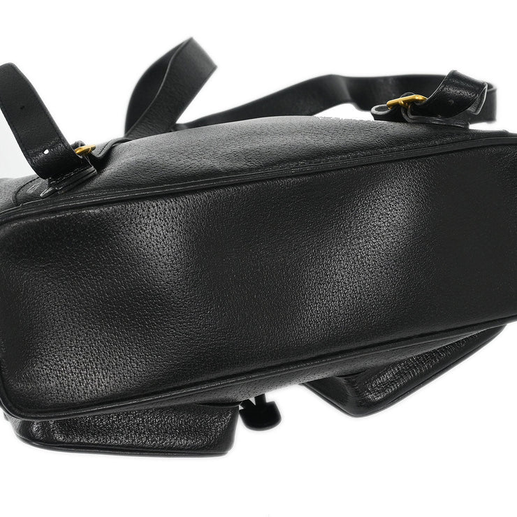 Gucci Black Pigskin Bamboo Backpack 003.2058.0016 154054