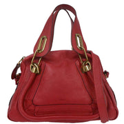Chloe Red Paraty 2way Handbag 03-14-50-65 154055