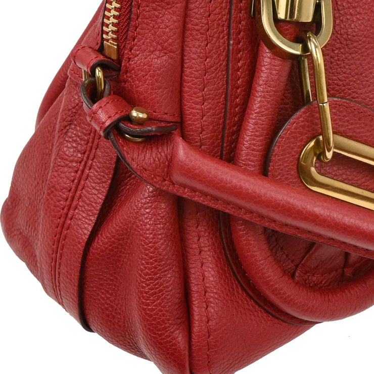 Chloe Red Paraty 2way Handbag 03-14-50-65 154055