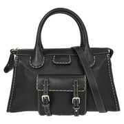 Chloe Black Edith 2way Handbag 04215765-1 D1XDT4 154056