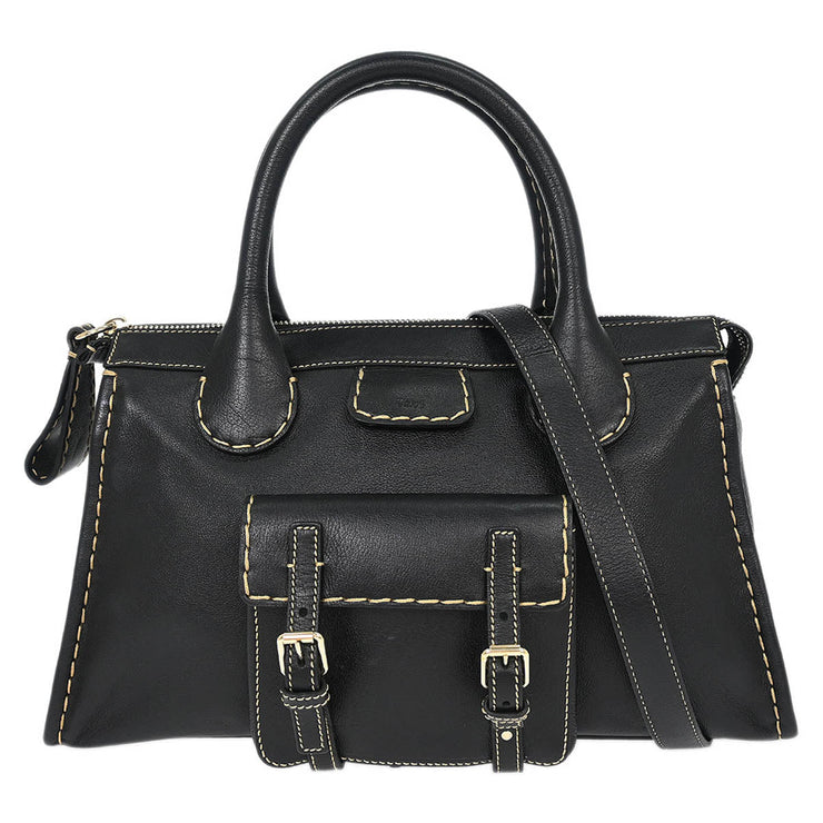 Chloe Black Edith 2way Handbag 04215765-1 D1XDT4 154056